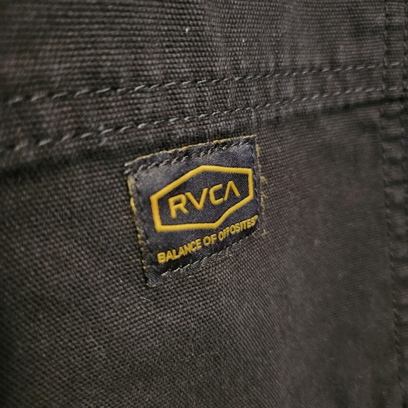 WOMEN'S RVCA BLACK RECESSION CARPENTER PANT SIZE 27 NWOT - Picture 11 of 13